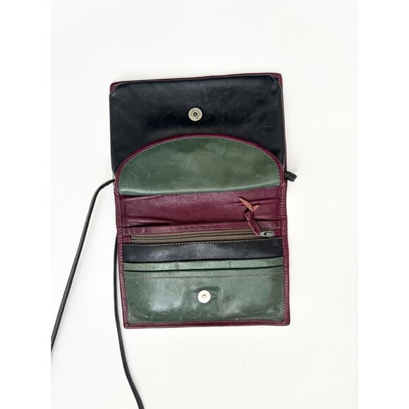 Retro Genuine Genuine Leather Tri-Color Crossbody BurBa Vintage Leather Purse - Picture 6 of 10
